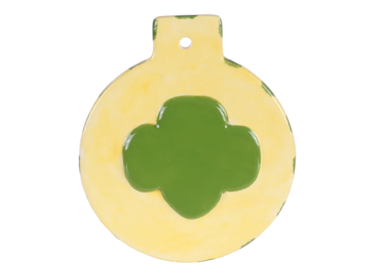 π Flat Girl Scout Trefoil Ornament