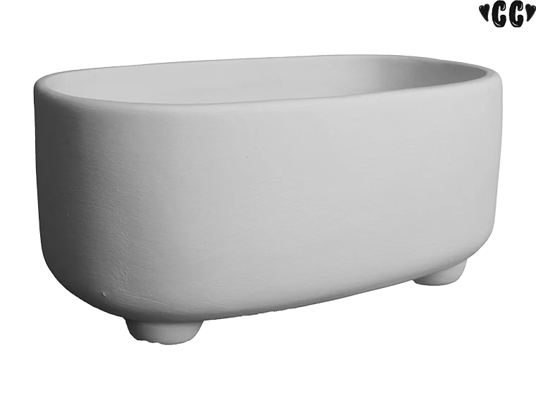 🎨 Footed Oval Planter